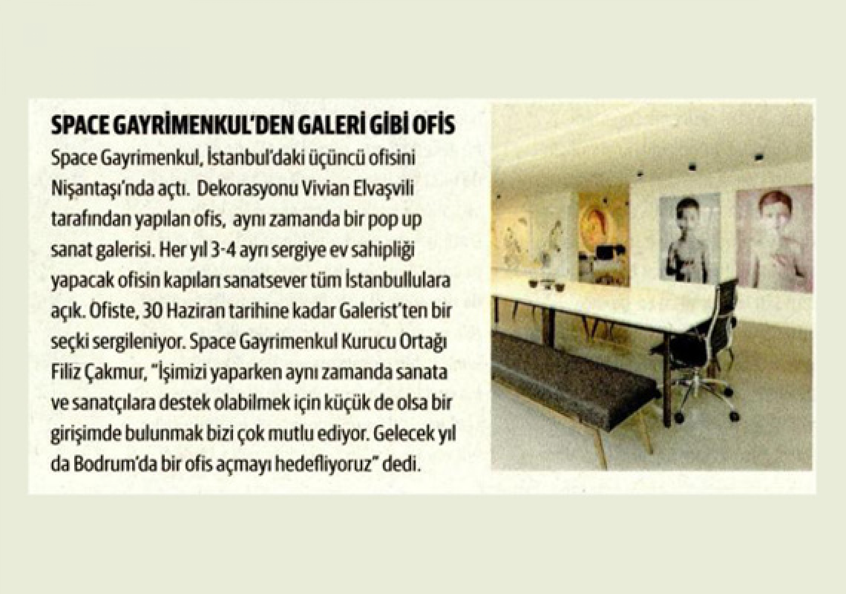 Space Gayrimenkul'den Galeri Gibi Ofis